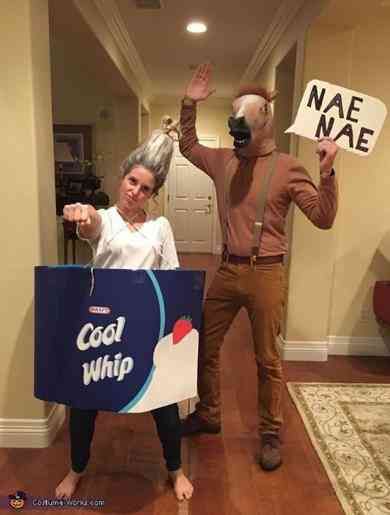 70 Best Funny (And Punny!) Halloween Costumes Ideas For 2018 | YourTango Halloween Kostüm Joker, Whip And Nae Nae, Pun Costumes, Punny Halloween Costumes, Meme Costume, Halloween Costumes Diy Couples, Funny Couple Costumes, Funny Couple Halloween Costumes, Halloween Parejas