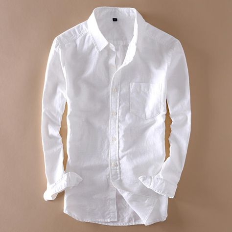 Extra super slim fit shirts. We use shirts every day every man and woman wear shirt every day. So every person care that  we use very comfortable and easy ware stuff this reason we provide you what you want. Casual White Shirt, Business Dress Shirts, White Linen Shirt, White Shirt Men, Linen Shirt Men, Linen Casual, Beach Casual, Formal Shirts For Men, Business Dresses