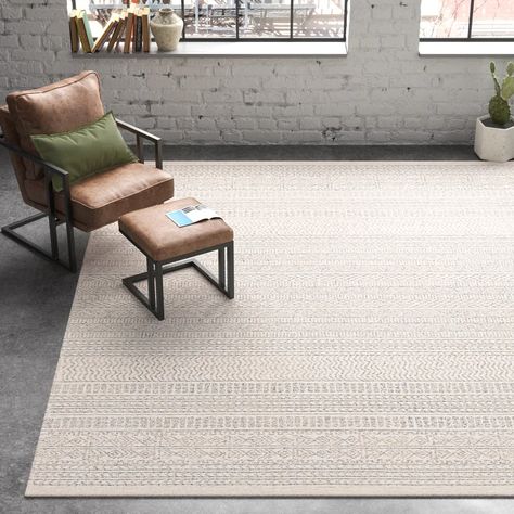 Steelside™ Lansing Handmade Tufted Wool Gray/Cream Area Rug & Reviews | Wayfair Cream Area Rug, Geometric Area Rug, Ivory Rug, White Area Rug, Beige Area Rugs, Indoor Area Rugs, Geometric Rug, Geometric Designs, Grey Rugs