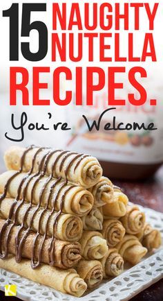 Yummy Nutella Snacks, What To Eat With Nutella, Healthy Nutella Snacks, Nutella Recipes Dessert, Nutella Ideas, Nutella Treats, Best Nutella Recipes, Nutella Dessert Recipes, Stuffed Pancakes