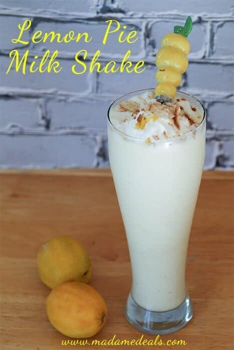 Lemon Pie Milk Shake Recipe - Real Advice Gal Lemon Pies, Milk Pie, Real Advice, Pies Recipes, Lemon Pudding, Apple Pies, Milkshake Recipes, Milk Shake, Lemon Pie