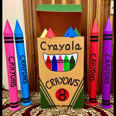 Crayon Trunk Or Treat Ideas, Crayola Crayon Costume, Crayon Costume, Trunk Or Treat Ideas, Festival 2024, Prop Making, Crayola Crayons, Treat Ideas, Trunk Or Treat