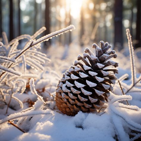 Painting Backgrounds, Snowy Pinecone, Winter Shoot, Photo Challenges, Snowy Forest, Close Up Photography, Forest Floor, Forest Photography, Pine Forest