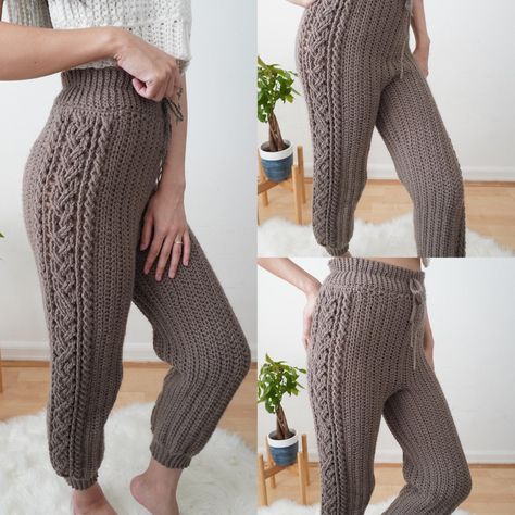 Crochet Long Socks Free Pattern, Crochet Sweatpants, Summer Pants Pattern, Knitting Gadgets, Crochet Pants Pattern, Trousers Pattern, Trouser Pattern, Knitted Pants, Crochet Pants