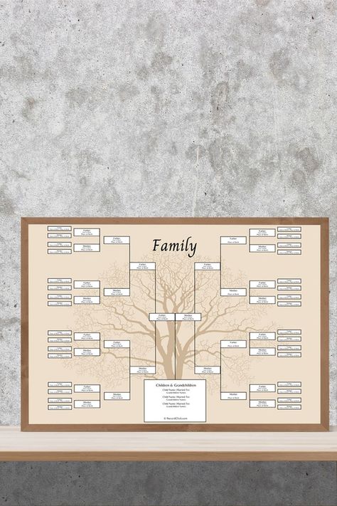 Carta Organisasi Design, Family Tree Diy, Family Tree Template Excel, Genogram Template, Family Trees Diy, Free Family Tree Template, Family Tree Templates, Family Tree Printable, Family Tree Art