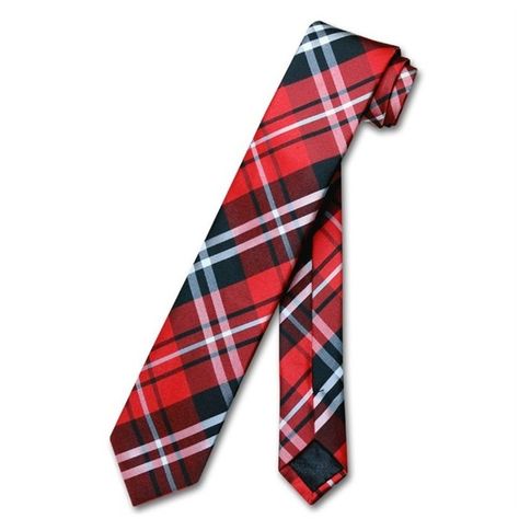 Vesuvio Napoli Narrow NeckTie Skinny Black Red White PLAID Men's 2.5"... ($9.95) ❤ liked on Polyvore featuring men's fashion, men's accessories, men's neckwear, ties, mens red tie, mens ties, mens neckties, mens white tie and mens neck ties Red Tie Men, Vesuvio Napoli, White Things, Mens Neckwear, Red Clothing, Ties Mens Fashion, Tie Men, Classical Style, Plaid Tie