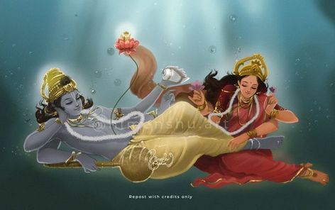 Krishna Universe, Vishnu Laxmi, Vishnu Lakshmi, Lakshmi Narayana, Ancient Drawings, Goddess Sculpture, Lord Vishnu Wallpapers, Hinduism Art, Vedic Art