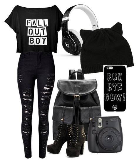 "High school: that false emo" by abdiva03 ❤ liked on Polyvore featuring Beats by Dr. Dre Cute Emo Outfits, Black Clothes, Emo Outfits, Punk Outfits, Emo Fashion, Teenager Outfits, Gothic Outfits, Goth Outfits, Edgy Outfits