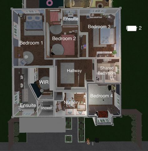 House Layouts One Floor, Small One Bedroom House, Two Story Family Home, Preppy Bloxburg House, House Layouts 2 Story, Bloxburg Small House, Bloxburg Small House Layouts, Bloxburg House Layouts 2 Story, Preppy Bloxburg