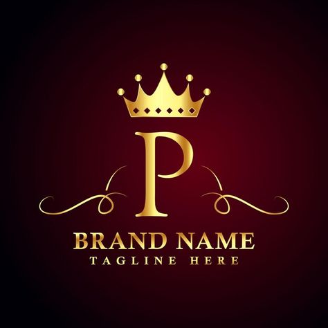 Logo With Crown, P King, Sp Logo, Letter P Logo, Decent Wallpapers, P Logo, Crown Logo, Letter P, Logo Illustration