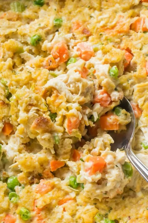 Creamy Leftover Turkey Stuffing Casserole 1 Stuffing Croutons, Stuffing Casserole Recipes, Leftover Turkey And Stuffing, Turkey Stuffing Casserole, Leftover Stuffing Recipes, Stuffing Leftovers, Using Leftover Turkey, Thanksgiving Leftover Casserole, Turkey Casserole Recipes Leftover