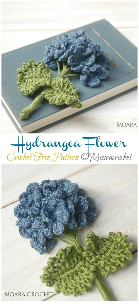 Hydrangea Flower Crochet Free Pattern - Crochet & Knitting Crochet Garden, Daisy Duke, Crochet Flowers Easy, Crochet Flowers Free Pattern, Yarn Flowers, Crochet Bouquet, Crocheted Flowers, Crochet Plant, Crochet Braid