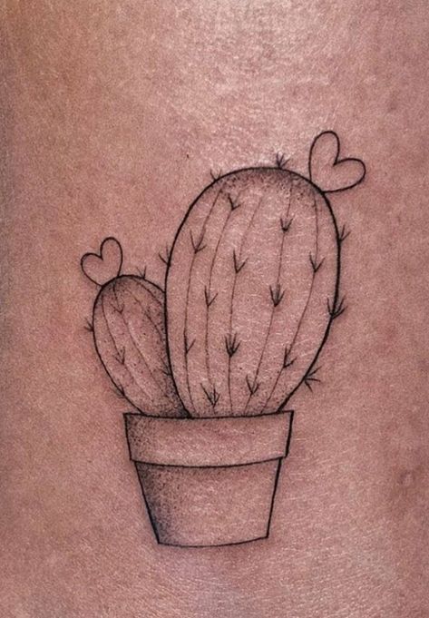 Cactus Stick And Poke, Small Tattoos Cactus, Simple Cactus Tattoo Outline, Cactus Tatoos, Fine Line Cactus Tattoo, Mini Cactus Tattoo, Little Cactus Tattoo, Cactus Tattoo Minimalist, Simple Cactus Tattoo