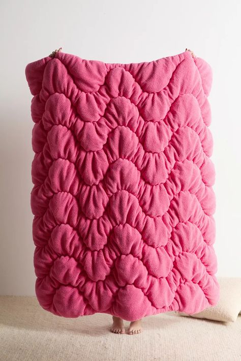 Gwendolyn Fleece Puffy Throw Blanket | Urban Outfitters Puffy Blanket, Pink Throw Blanket, Furniture Apartment, Australia Clothes, Pinterest Contest, Uo Home, Pink Fits, Fluffy Blankets, Cozy Space