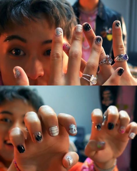 Idol Nails, Finger Shoes, Pose Idea, Nail Ring, Nails Only, Mark Nct, Dream Nails, Mark Lee, Best Acrylic Nails