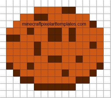 Minecraft Pixel Art Templates: Cookie Minecraft Pixel Art Templates, Grille Pixel Art, Minecraft Cookies, Minecraft Pattern, Minecraft Building Ideas, Pixel Art Minecraft, Image Pixel Art, Modele Pixel Art, Diy Minecraft