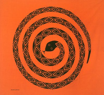 Collection of Alexander Girard - IDEALFORMS Alexander Girard, Lino Art, Snake Art, Indian Folk Art, Orange Aesthetic, Tattoo Flash Art, Snake Tattoo, Nature Tattoos, Flash Art