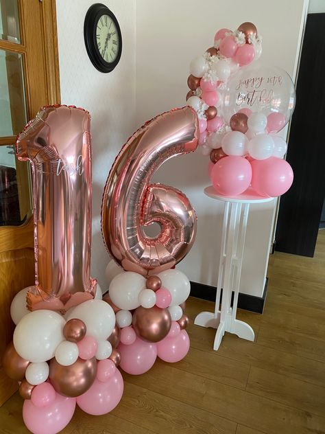 #numbertower #16th #16thbirthday #sweet16th #personalisedballoon #ballooncolumns #16thballoons #birthdayballoons 16 Ballon Arrangement, 16 Birthday Balloons Sweet 16, Sweet 16 Balloon Columns, 16 Balloon Bouquet, Sweet 16 Balloon Decorations, 16th Birthday Balloons, Balloon Pillars, Balloon Numbers, Balloon Tower