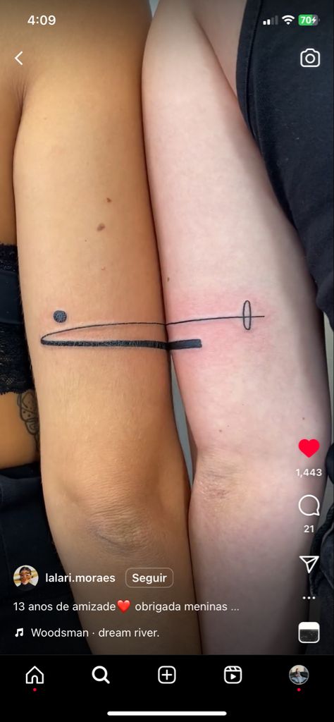 Abstract Matching Tattoos, Matching Geometric Tattoos, Tattoo Duo, Small Quote Tattoos, Quote Tattoos, Daughter Tattoos, Mother Daughter Tattoos, Tattoos For Daughters, Dream Tattoos