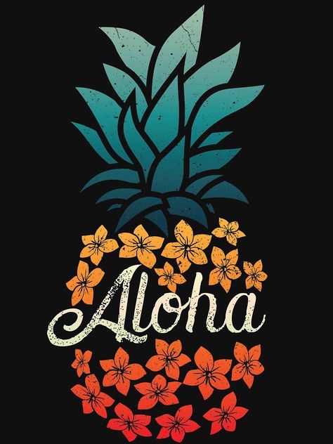 A l o h a Diy Hawaiian Shirt, Aloha Wallpaper, Hawaiian Wallpaper, Tropisk Fest, Hawaii Wallpaper, Hawaii Design, Hawaiian Design, Hawaii Shirts, Pineapple Wallpaper