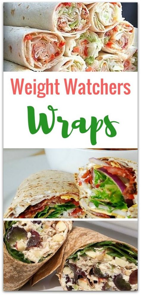 Sometimes a sandwich just doesn't cut it, and you need something a little tastier. Weight Watchers Wraps are perfect for getting out of the sandwich rut! Weight Watcher Wraps, Weight Watchers Lunches, Plats Healthy, Weight Watcher Dinners, Weight Watchers Diet, Idee Pasto Sano, Wrap Recipes, Ww Recipes, Cut It