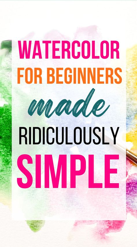 Learn how to start watercolor painting as a complete beginner with this unbelievably simple, step by step guide! You'll learn which watercolor supplies to buy, what do when painting for the first time, easy watercolor art painting ideas for beginners, how to clean up watercolor after a painting session, and find more simple watercolor beginner tutorials to continue learning with. Easy watercolor painting | watercolor for beginners | easy step by step watercolor Watercolour Tips For Beginners, Best Paper For Watercolor Painting, Watercolor Pencil For Beginners, Watercolor For Men Ideas, Water Colors For Beginners Painting, Things To Paint In Watercolor, Free Watercolour Tutorials, Cute Waterpaint Ideas, Learn To Paint With Watercolors