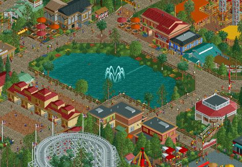 New Element - Screenshot - New Entrance Area Roller Coaster Tycoon Ideas, Roller Coaster Tycoon, Rollercoaster Tycoon, Planet Coaster, Main Gate, Roller Coaster, Under Construction, City Photo, Planets