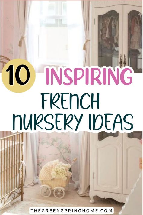 Looking to create a dreamy French nursery for your little one?! You’re going to love these 10 darling French-inspired ideas to help you decorate baby’s room.
Whether you want to keep the room neutral or use a soft, gender-specific color scheme, we’ve got you covered with French nursery ideas for the entire room.
Let’s get started! European Nursery Ideas, Parisian Nursery Vintage, French Nursery Ideas, French Theme Nursery, French Inspired Nursery Girl, French Themed Nursery, French Country Nursery Girl, French Country Nursery Ideas, French Baby Nursery