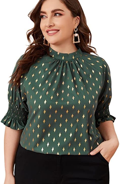 Short Tops For Jeans, Tops For Jeans, Plus Size Business, Office Blouse, Women Blouses Fashion, Plus Size Blouse, Western Tops, Fashion Tops Blouse, Tops Blouse