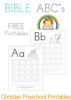 Preschool Printables Alphabet Preschool Alphabet Printables, Christian Preschool, Letter Worksheets For Preschool, Abc Printables, Christian Education, Preschool Bible, Teaching Toddlers, Bible Study For Kids, Christian School