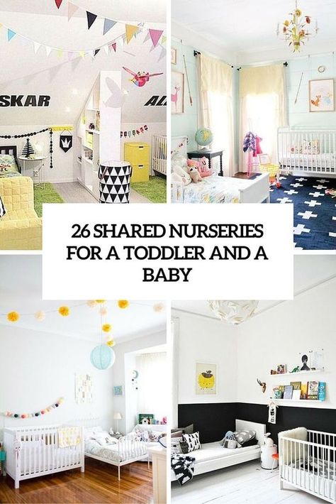 Double Crib Room, Nursery For 2 Under 2, 2 Under 2 Room Sharing, Newborn And Toddler Room Shared, Toddler Nursery Room Ideas, Boy And Girl Shared Bedroom Toddler, Boy And Girl Shared Nursery, Baby Toddler Shared Room, Sharing Bedroom Ideas Sibling