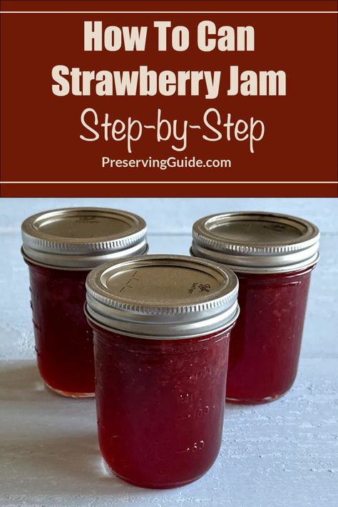 Preserve the sweet taste of summer with our detailed guide on canning strawberry jam at home! This step-by-step tutorial will walk you through the entire process, from selecting the freshest strawberries to properly sealing your jars. Perfect for both beginners and experienced canners, this guide ensures you’ll have delicious homemade jam to enjoy year-round. Check out our full recipe and tips to start canning today! #HomeCanning #StrawberryJam #DIYJam #PreservingGuide Homestead Canning, Farmhouse Recipes, Jam Canning, Canning Jam Recipes, Strawberry Huller, Canned Strawberries, Strawberry Jam Recipe, Canning Recipe, Canning Jam