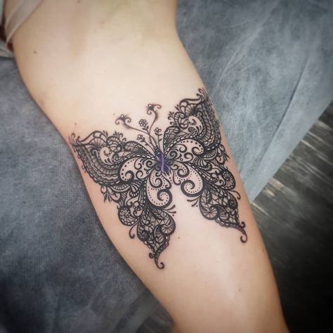 Lacy butterfly from yesterday... Used up my last brain cell for this one 🤪 Thanks Elli! . . . #butterfly #butterflytattoo #lacetattoo… Mandala Tattoo Butterfly, Intricate Butterfly Tattoo, Lacey Butterfly Tattoo, Lace Butterfly Tattoo, Lace Flower Tattoos, Ornate Butterfly Tattoo, Lace Tattoo Design, Butterfly Wrist Tattoo, Tattoo Posters