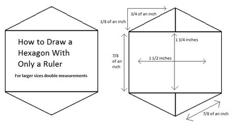 Draw Hexagon, Draw A Hexagon, Beautiful Birdhouses, Spring Classroom, Flower Garden Quilt, Sketching Tips, Draw Two, Center Point, Bee Inspired