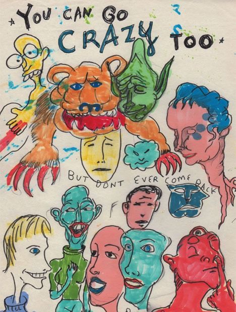 You Can Go Crazy Too, But Don't Ever Come Back by Daniel Johnston Daniel Johnston, Arte Indie, Arte Grunge, Arte Van Gogh, Indie Art, Desenho Tattoo, Art Brut, Arte Inspo, Arte Sketchbook