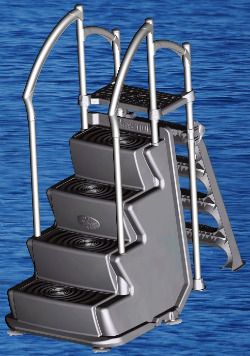 Steps For Above Ground Pool, Intex Pool Ladder Ideas, Dog Pool Ladder, Intex Pool Ladder, Diving Platform For Pool, Pool Ladders, Pool Stairs, Pool Rails, Above Ground Pool Ladders