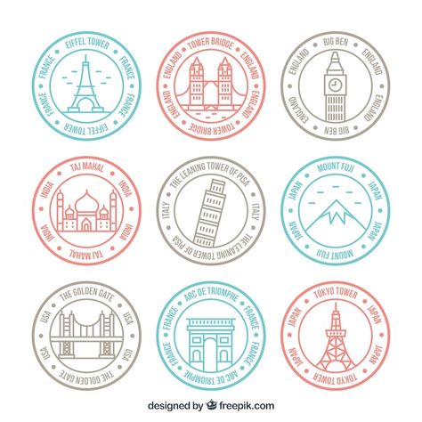 Logo Rond, Passport Template, 달력 디자인, Travel Stamp, Passport Stamps, Travel Icon, Distressed Texture, Travel Stickers, Logo Set