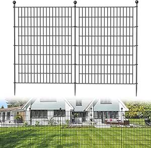 10 Panels No Dig Decorative Outdoor Garden Fence for Yard, 40 in(H) X 23.6 ft(L) Animal Barrier Fencing Rustproof Metal Wire Panel Border for Dog, Rabbits, and Patio Temporary Ground Stakes Ceiling Fan In Kitchen, Garden Fence, Metal Wire, Fencing, Backyard Garden, Lawn Garden, Outdoor Garden, Rabbits, Fence