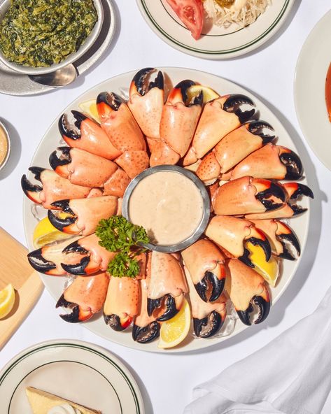 Joe's Stone Crab Stone Crab Claws, Crab Restaurant, Crab Party, Manhattan Clam Chowder, Crab Feast, Crab Bisque, Miami Restaurants, Stone Crab, Crab Claws