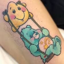 Wish Bear Tattoo, Science Tattoo, Care Bear Tattoos, Promise Tattoo, Family Tattoo Designs, History Tattoos, Tattoo Photography, Doodle Tattoo, Bear Tattoo