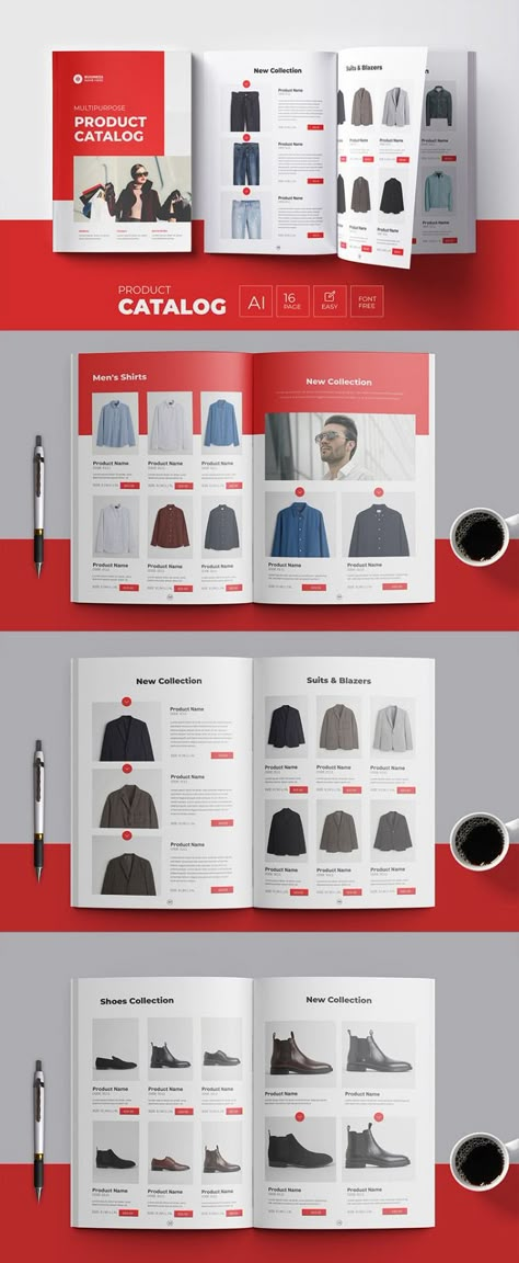 Multipurpose Product Catalog and Fashion catalog Magazine Template Cloth Catalogue Design, Product Catalog Design Inspiration, Fashion Catalogue Design, Product Catalog Design, Catalog Cover Design, Catalogue Design Templates, Catalog Design Layout, Catalog Covers, Product Catalog Template