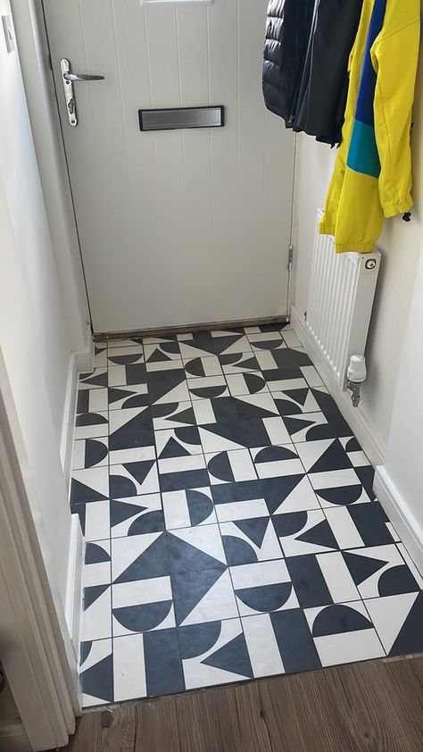 Premium Peel & Stick Tiles - Home Page Stick On Tiles Bathroom, Black And White Vinyl Flooring, Black And White Tiles Bathroom, Vinyl Flooring Bathroom, Entryway Tile, Mudroom Flooring, Entry Tile, Vinyl Shop, Laundry Room Flooring