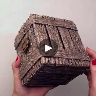 115K views · 1.2K reactions | DIY Treasure cardboard chest | cardboard | DIY Treasure cardboard chest | By Diy Craft Ideas | Facebook Wood Chest, Treasure Chest