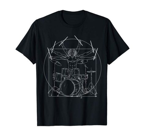 Drummer Da Vinci Vitruvian Drums Rock Music Metal Band Gift T-Shirt: Amazon.co.uk: Welcome Drummer T Shirts, Vitruvian Man, Drum Music, Drummer Gifts, Musica Rock, Rock N’roll, Music Tees, Retro Gift, Drum Kits