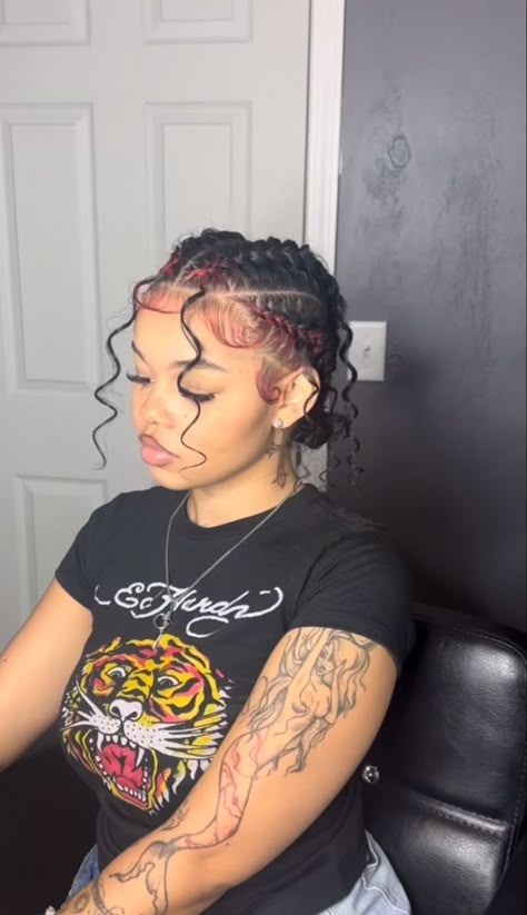 Four Braids Cornrow, 2 Cornrow Braids, Freestyle Braids, Boho Braided Hairstyles, Feed In Braids, Straightening Natural Hair, Braided Hairstyles For Black Women Cornrows, Big Box Braids Hairstyles, Feed In Braids Hairstyles