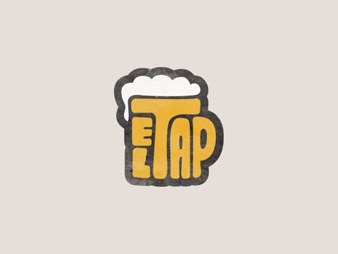 Pub Logo Design, Beer Logos, Drinking Logo Design, Drink Logo, Beer Design Ideas, Beer Logo Design Ideas, Beer Tap Illustration, Vine Logo, Retro Beer Logo