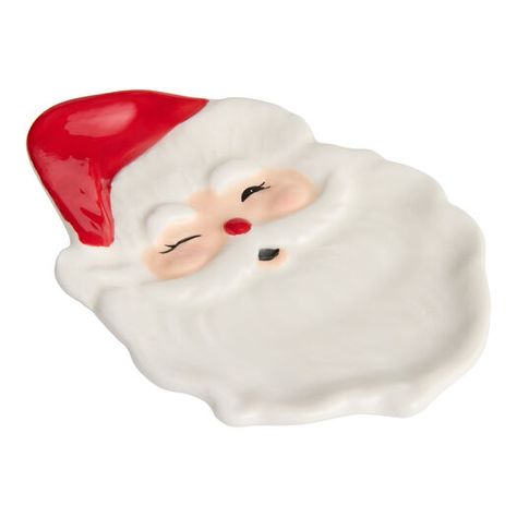 Winking Santa Figural Tea Rest Set of 2 by World Market World Market Christmas, Santa Mug, Christmas Entertaining, Santa Mugs, Holiday Kitchen, World Market, Tis The Season, Mug, Tea