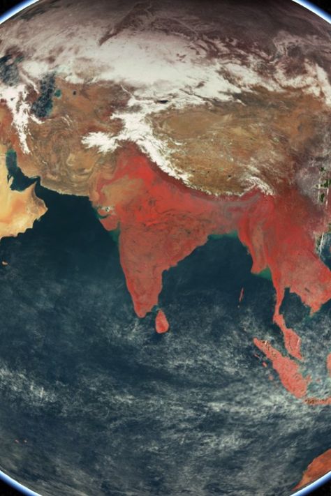 The Indian Space Research Organisation (ISRO) has shared new images of what India looks like from space. The images were clicked by the Earth Observation Satellite (EOS-06), also known a Oceansat-3, using the Ocean Colour Monitor (OCM).The images are actually mosaics generated by National Remote Sensing Centre (NRSC) based on data sent to Earth by the spacecraft. In each mosaic, 2,939 images were combined after processing 300 GB of data. ISROWhat do the images represent?What we see in the images Remote Sensing Image, Isro India, Space Research, Indian Space Research Organisation, Remote Sensing, Ocean Colors, Earth From Space, Earth Science, Space Exploration