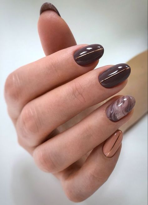 Coffee Marble Nails, Boujie Nails, Marbled Nails, Nails Model, Coffee Nails, Classy Nail Designs, Fancy Nails Designs, Simple Gel Nails, Classy Acrylic Nails