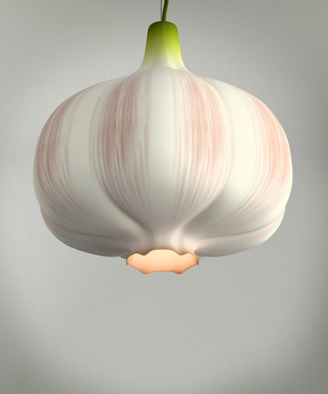 Garlic lamp by Anton Naselevets, via Behance Garlic Hanging, Satellite Design, Translucent Wall, Light Shoot, Antique Lamp Shades, Creative Lamps, Green Tips, Plant Lighting, Funky Furniture